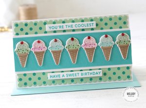 Taylored Expressions - Stencil & Clear Stamp Combo - Sweet Scoops