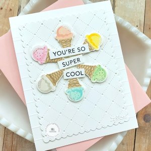 Taylored Expressions - Stencil & Clear Stamp Combo - Sweet Scoops