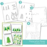 Taylored Expressions - Layering Stencil, Create-in-Quads - Peaceful Pines