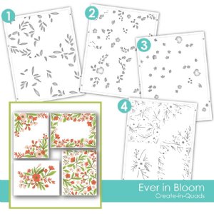 Taylored Expressions - Layering Stencil - Create-in-Quads - Ever in Bloom