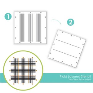 Taylored Expressions - Stencil - Layered - Plaid