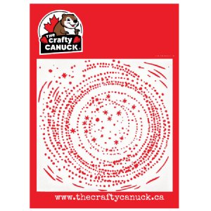 The Crafty Canuck - Stencil 6x6 - Starry Swirl