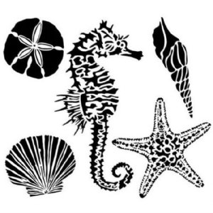 The Crafter's Workshop - 6X6 Stencil - Mini Sea Creatures