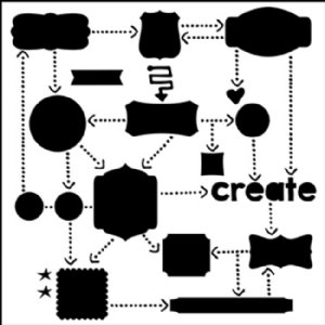 The Crafter's Workshop - 6X6 Stencil - Flow Chart