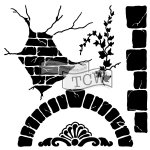 The Crafter's Workshop - 6X6 Stencil - Tuscan Wall