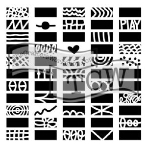 The Crafter's Workshop - 6X6 Stencil - Doodle Borders