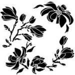 The Crafters Workshop - Stencil - 6X6 - Magnolia Blossoms