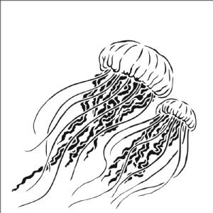 The Crafters Workshop - Stencil - 6x6 - Jellyfish