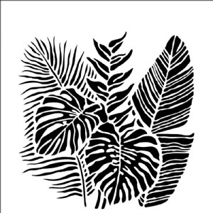 The Crafter's Workshop - Stencil - 6x6 - Tropical Fronds