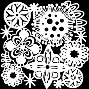 The Crafter's Workshop - 6X6 Stencil - Festive Flowers