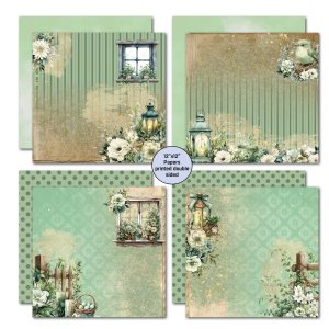 3Quarter Designs - 12X12 Collection Kit - Sage Candlelight