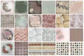 Text{ures} - 8X8 Paper Pad - Winter in Bloom
