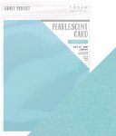 Tonic Studios - 8.5X11 Pearlescent Cardstock - Caribbean Sea