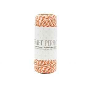 Tonic - Striped Bakers Twine - Clementine Orange