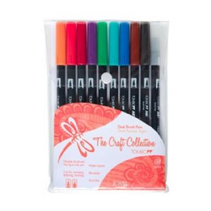 Tombow - 10 Colour Marker Set - Jewel