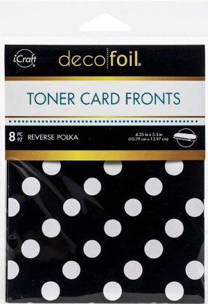 Deco Foil Toner Card Fronts - Reverse Polka