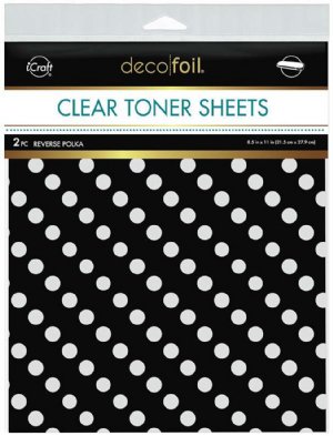 Deco Foil - Clear Designer Toner Sheets - Reverse Polka