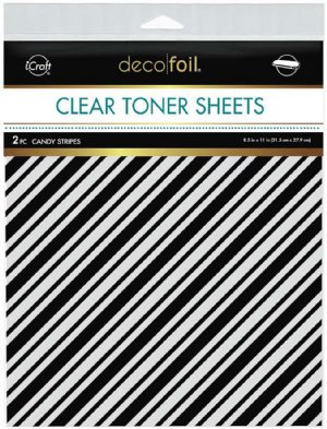 Deco Foil - Clear Designer Toner Sheets - Candy Stripes