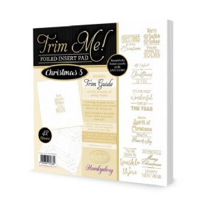 Hunkydory Crafts - Trim Me! Foiled Insert Pad - Christmas 3 Gold