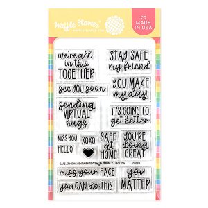 Waffle Flower - Clear Stamp - Safe at Home Sentiments