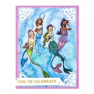 Spellbinders - Clearstamp - Singing Mermaids