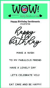 WOW - Clear Stamp - Happy Birthday Sentiments