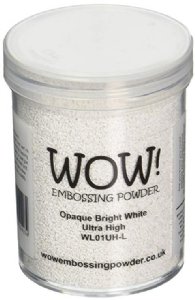 WOW - Opaque White Embossing Powder  - Ultra High - Bright (Large Jar)