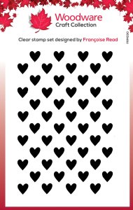 Woodware - Clear Stamp - Mini Heart Background
