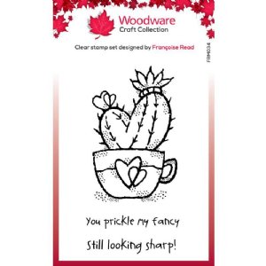 Woodware - Clear Stamp - Heart Cactus