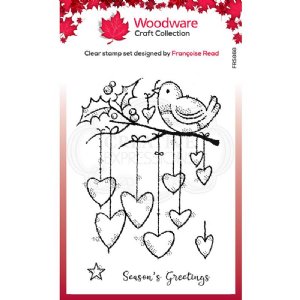 Woodware - Clear Stamps - Hanging Hearts