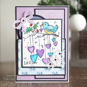 Woodware - Clear Stamps - Hanging Hearts