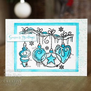 Woodware - Clear Stamps - Frosted Baubles