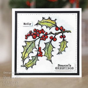 Woodware - Clear Stamps - Holly Spray