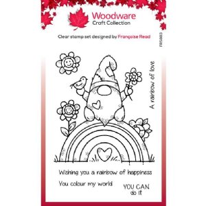 Woodware - Clear Stamp - Rainbow Gnome