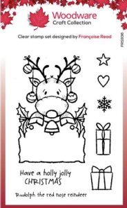 Woodware - Clear Stamps - Festive Rudolph