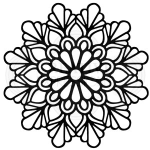 Woodware - Stencil - Teardrop Mandala