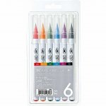 Zig - Clean Colour Real Brush Markers - 6 Set