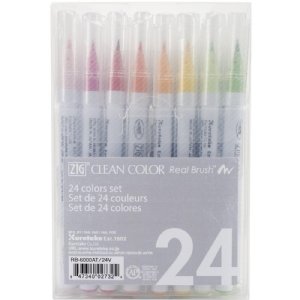 Zig - Clean Colour Real Brush - 24 Set